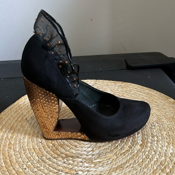 Marc Jacobs Vintage Coquette Girl Wedge Shoes Size 37 - Picture 1 of 15